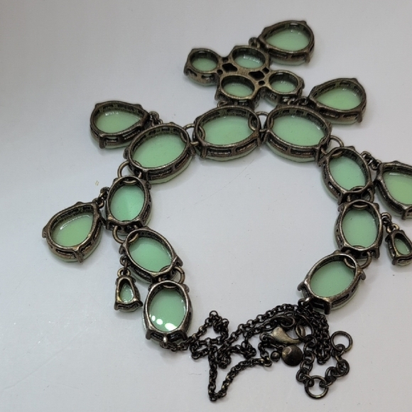 J. Crew Green Bib Necklace with Teardrop Stones - Picture 6 of 6